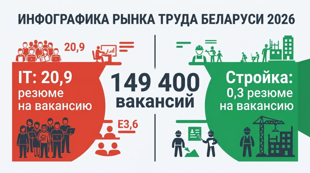 Инфографика рынок труда Беларуси 2026
