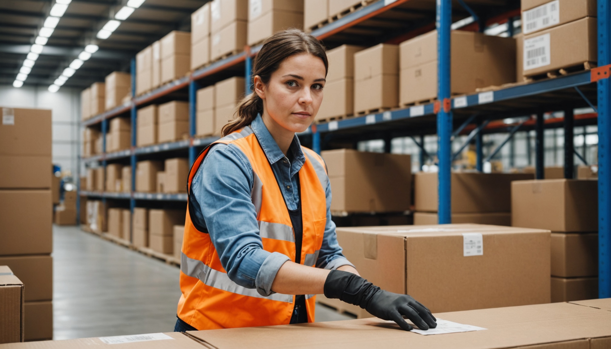 Кладовщик-комплектовщик на складе e-commerce упаковывает заказы: работа на складе в Беларуси